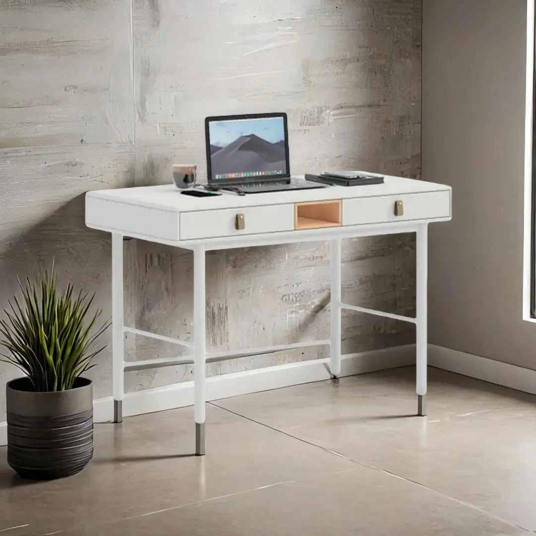 Bureau Blanc Naturel Home ESPRIT