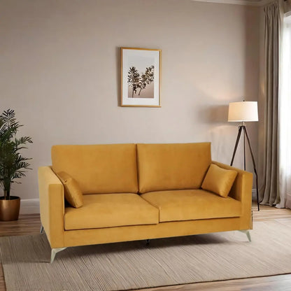 Canapé Jaune BigBuy Home