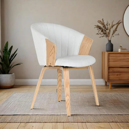 Chaise Blanche/Bois Home ESPRIT