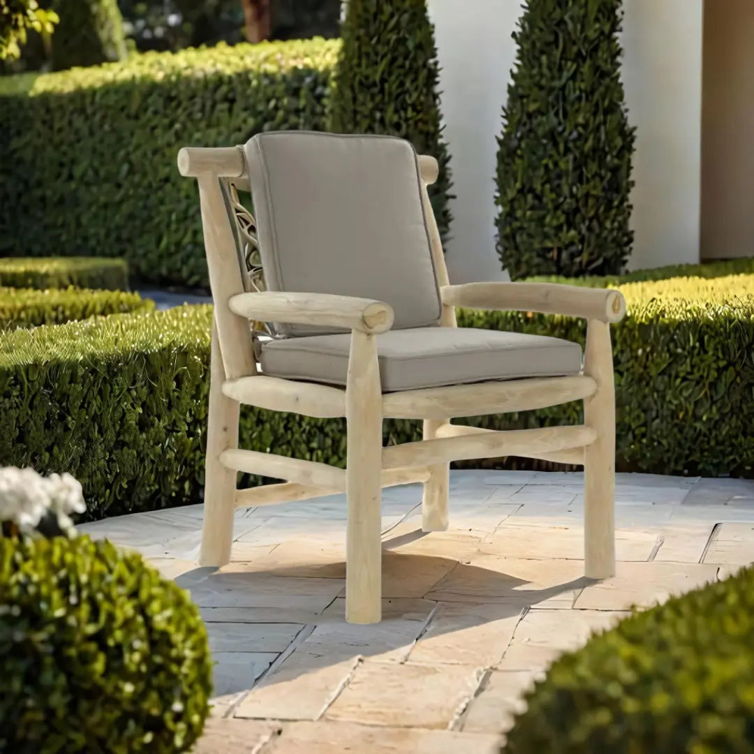 Chaise de jardin Teck DKD Home Decor