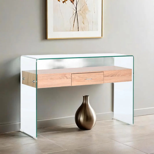 Console en Verre et Bois MDF DKD Home Decor