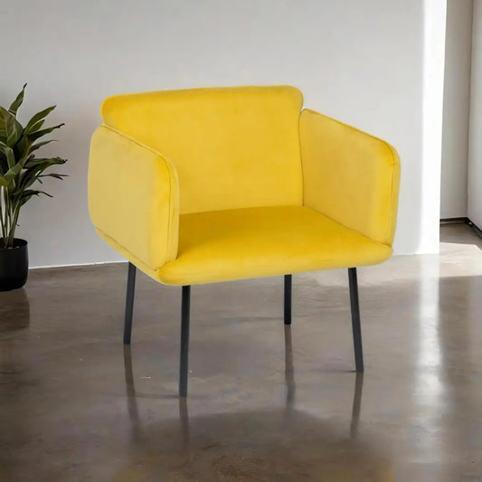 Fauteuil Jaune Noir 100 % polyester BigBuy Home