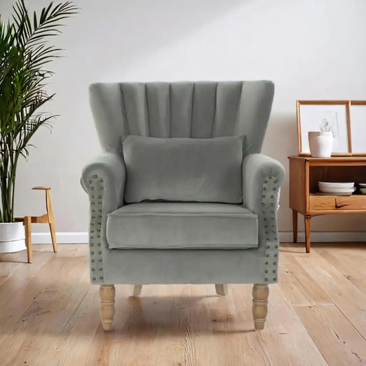 Fauteuil  Naturel Gris clair Bois d'hévéa DKD Home Decor