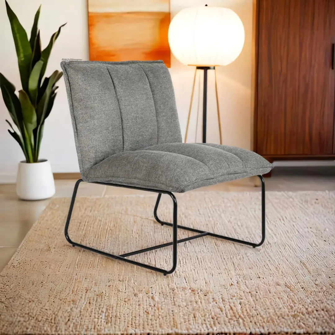 Fauteuil Noir Gris Métal DKD Home Decor