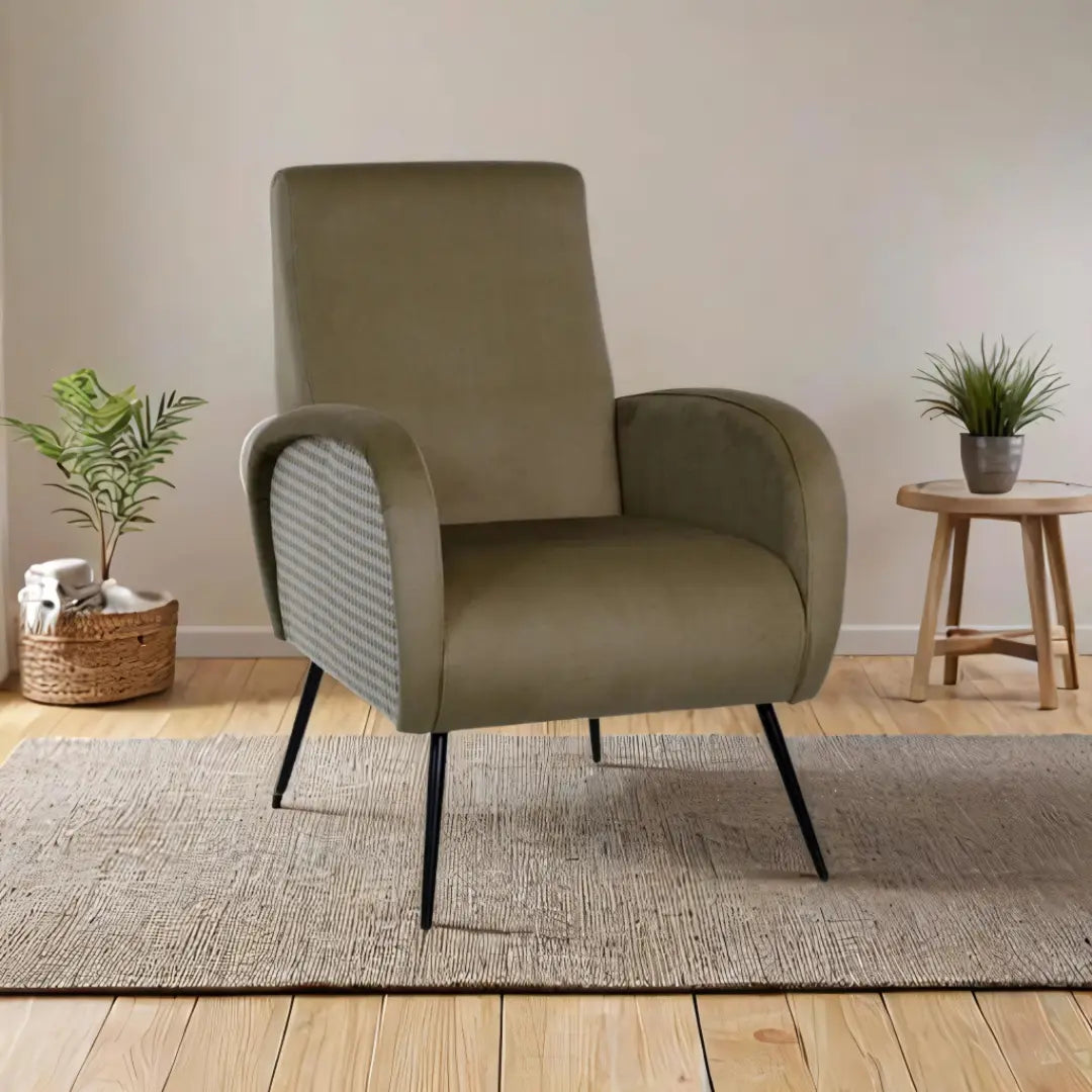 Fauteuil Noir Vert BigBuy Home