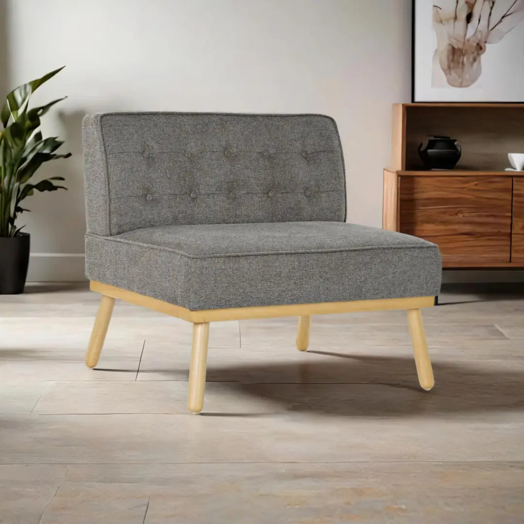 Fauteuil Sapin Bois Marron Gris foncé DKD Home Decor