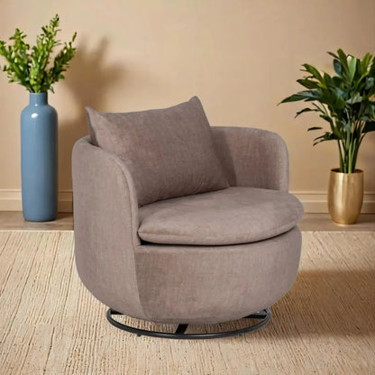 Fauteuil Taupe Bois Fer BigBuy Home