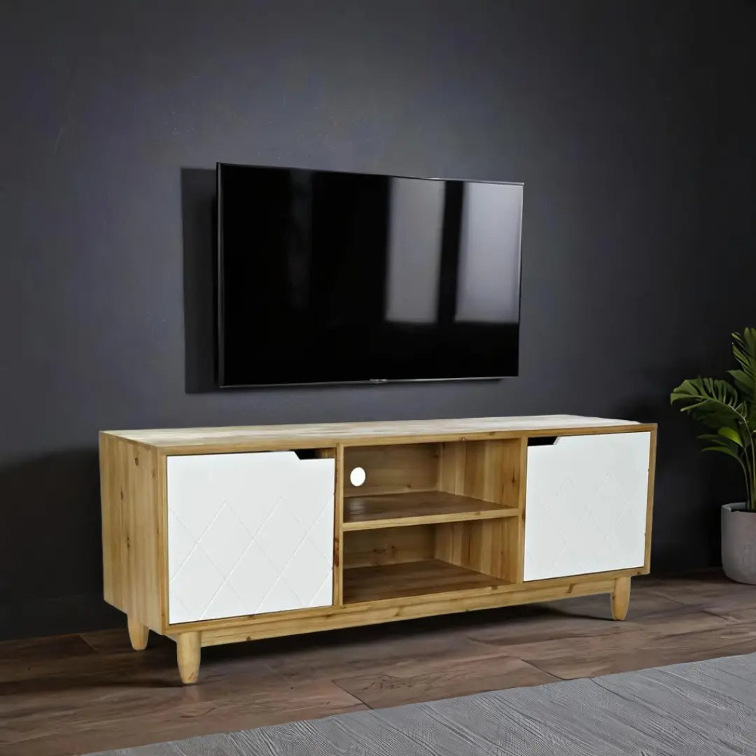 Meubles de télévision Marron Sapin Blanc DKD Home Decor