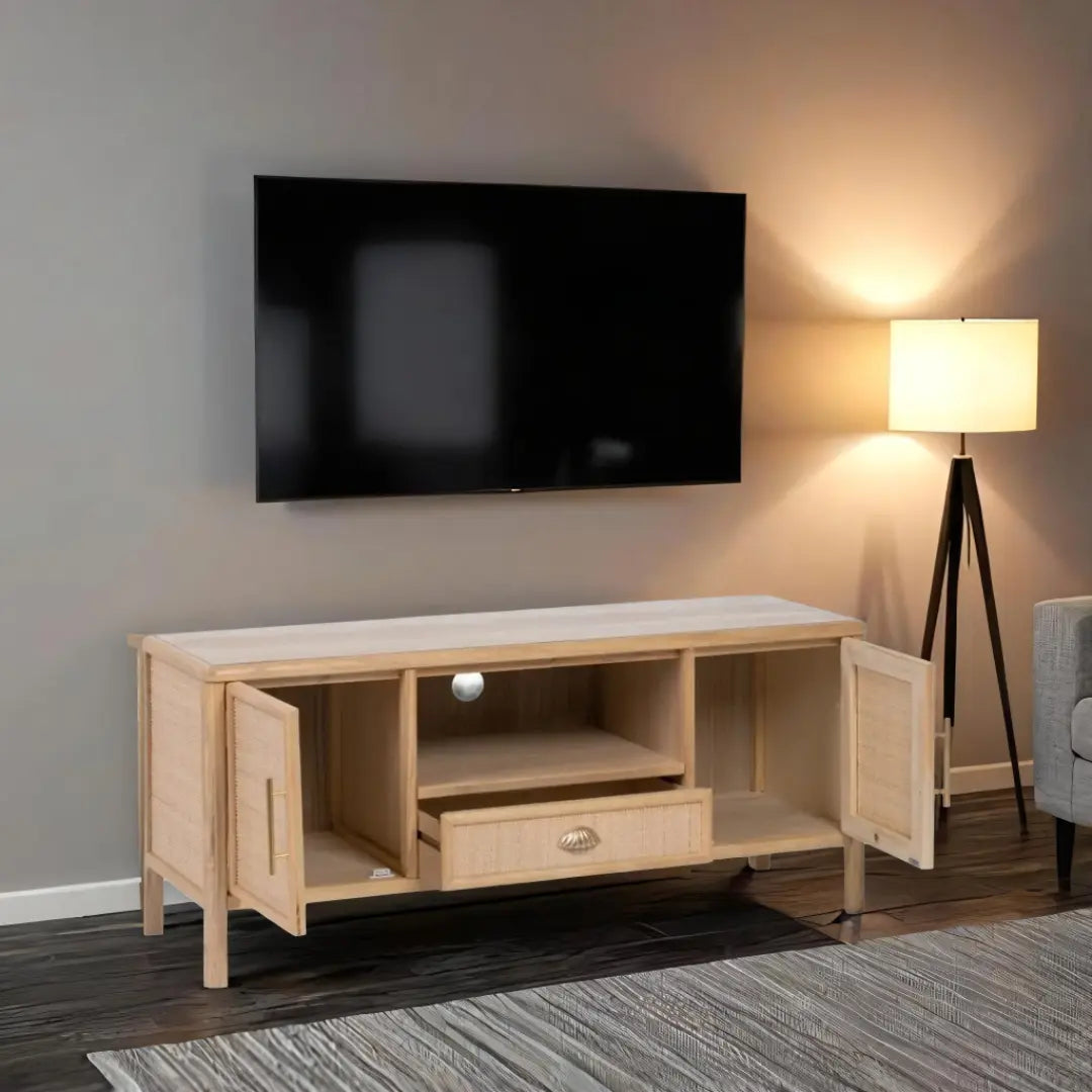 Meubles de télévision SAPHIRA Naturel Bois MDF BigBuy Home