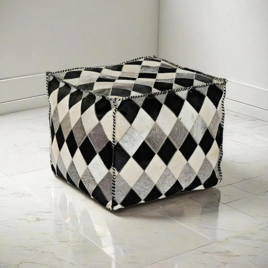 Pouf Polyester Cuir DKD Home Decor