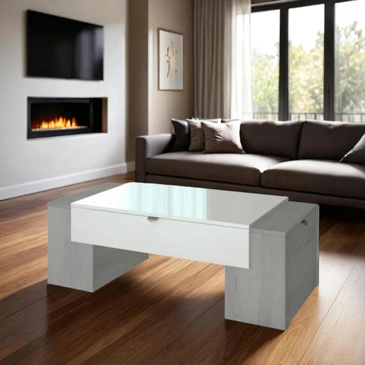 Table Basse Lucky Blanc BigBuy Home