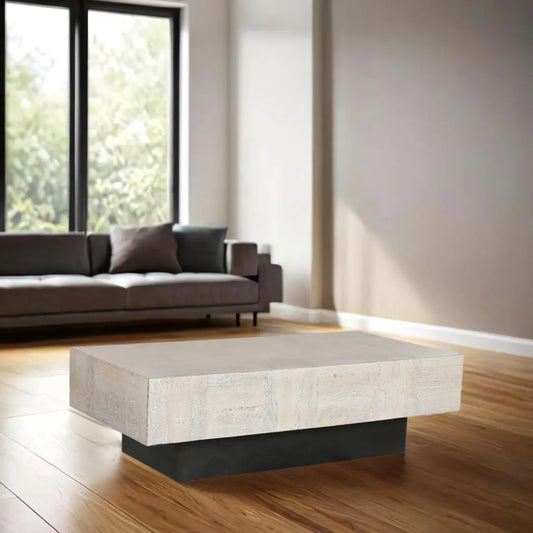 Table Basse Noir Beige Bois Home ESPRIT