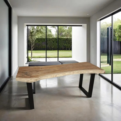 Table Noir Naturel Bois de suar Romimex