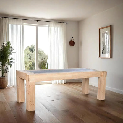 Table de Salle à Manger Naturel Sapin Bois MDF Home ESPRIT