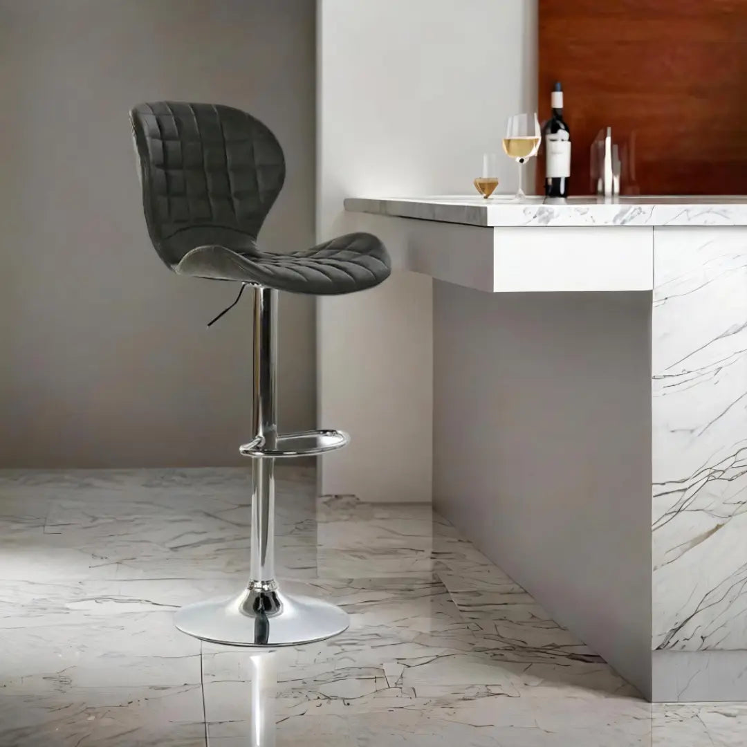 Tabouret Gris foncé Métal Home ESPRIT